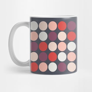 Colorful Polka Dots pattern on Dark Background Mug